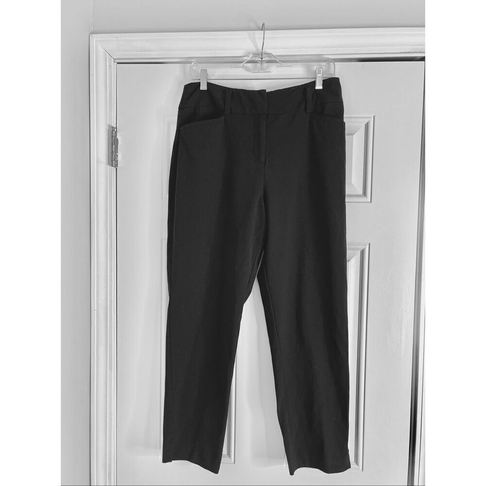 New York & Co Women's Size 10 Black Ankle Length Dress Pants Trousers Office
